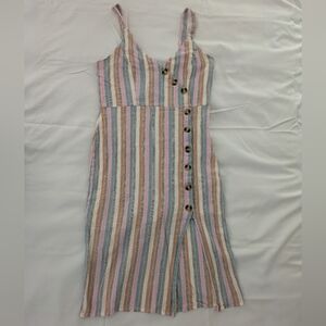 EUC striped Harper Heritage tank dress with slit